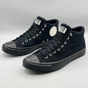 Converse Malden Mid Sneakers Men's 12 Black Canvas Chuck Taylor CTAS A10514C